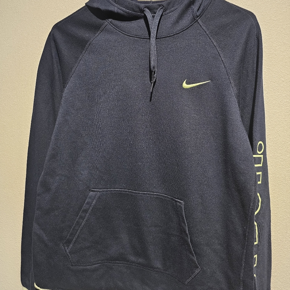 Women's medium Nike navy blue hoodie with mint color logo